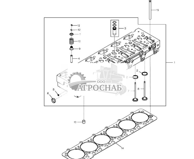 5101 Головка блока цилиндров с клапанами - ST130096 203.jpg